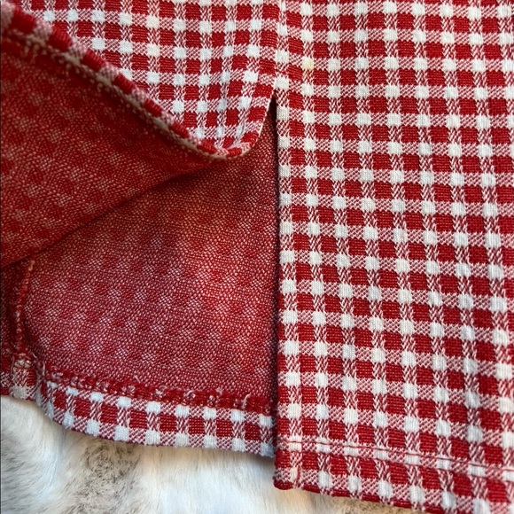 Zara Red Gingham Mini Dress Size Large - Picture 3 of 10